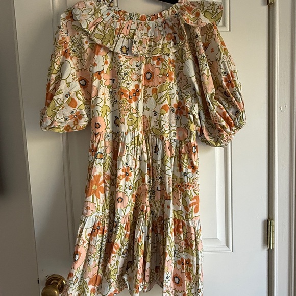 Cleobella Floral Ruffle Mini Dress size small - Picture 7 of 7